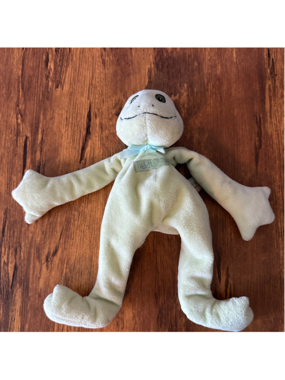 Bunnies By The Bay Tadbit Frog Plush Stuffed Animal Toy Green Blue Baby